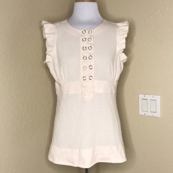 MARC BY MARC JACOBS Cream Button Down Top M - Picture 1 of 4